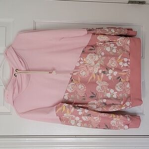Floral drawstring hoodie